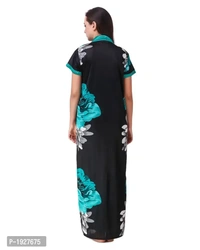 Pack Of 2 Floral Print Satin Robe Gown
