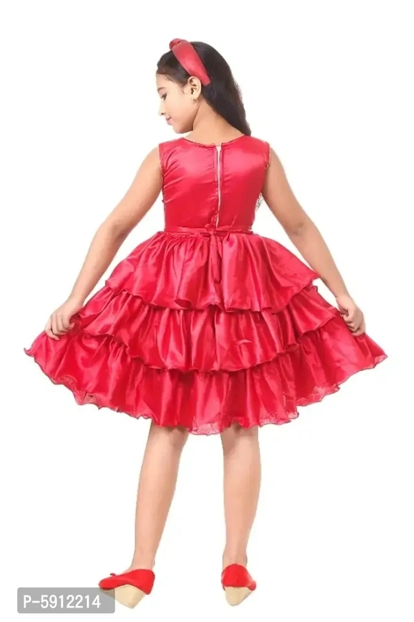 Stone Embellished Red Frock - 7-8 Years