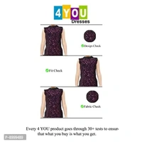 4 YOU DRESSES Beautiful Sparkle Velvet Frock with Bag for Girl - 4-5 Years