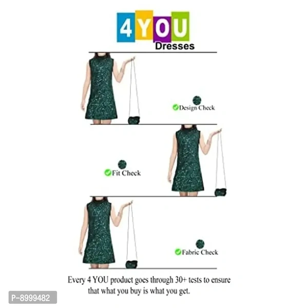 4 YOU DRESSES Beautiful Sparkle Velvet Frock with Bag for Girl - 12-24 Months