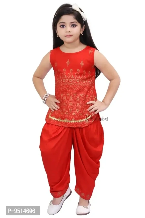Stylish Fancy Cotton Blend Dresses For Kids Girls - 2-3 Years