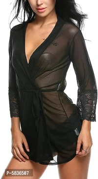 Women babydoll nightwear Robe with panty