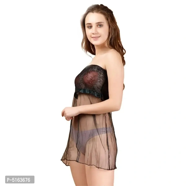 Women's Babydoll Sexy Honeymoon Nightwear Dress (Free Size)