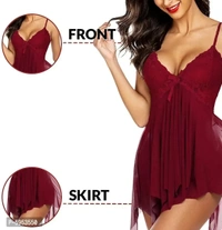 Stylish Net baby doll dress free size