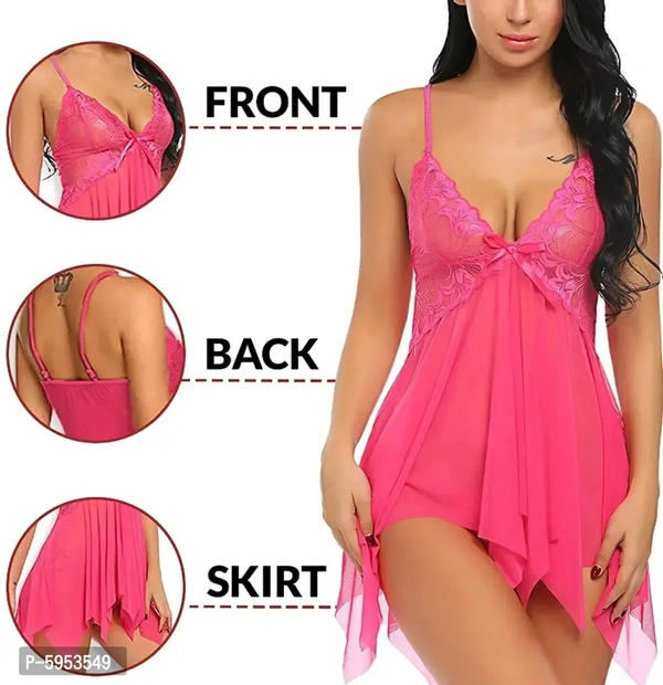 Women sexy Baby doll nighty bridal lingerie set free size