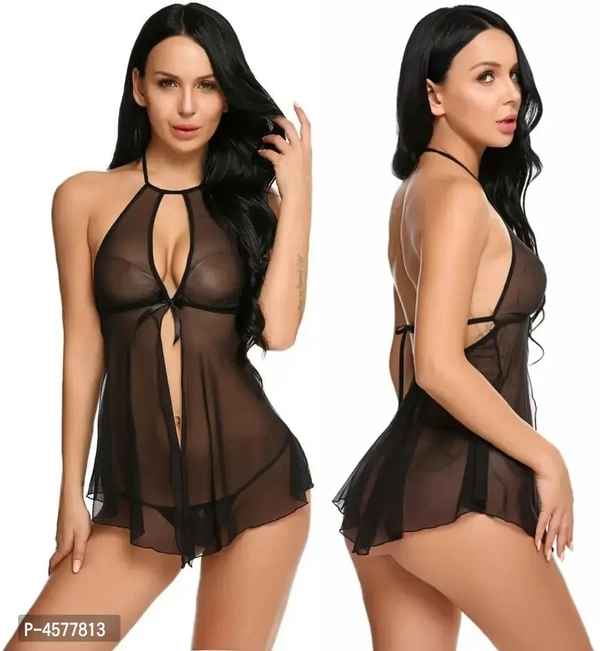 Black Net Bridal Baby Dolls