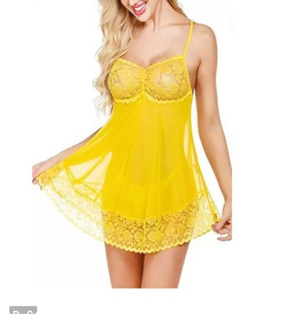 Womens New Trendy Stylish Baby Doll Dress/Nightwear/Night Dresses Free Size (28 to 34 Inch)