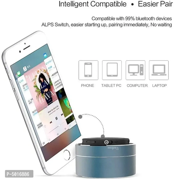 A10 Mini Wireless Bluetooth Stereo Speakers Metal Body With Led Light