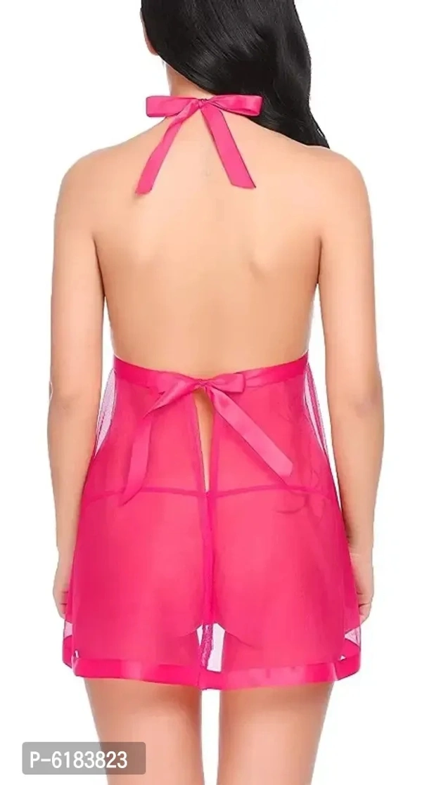 LPL Womens Polyamide, Spandex and Lace Plain Above knee Babydoll