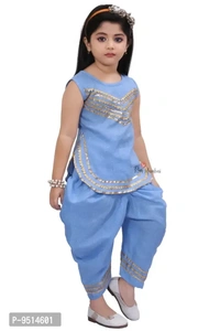 Stylish Fancy Cotton Blend Dresses For Kids Girls - 5-6 Years