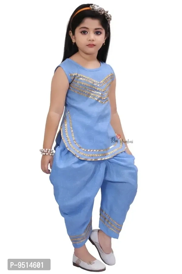Stylish Fancy Cotton Blend Dresses For Kids Girls - 7-8 Years