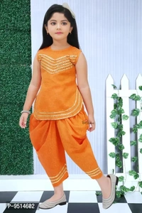 Stylish Fancy Cotton Blend Dresses For Kids Girls - 2-3 Years