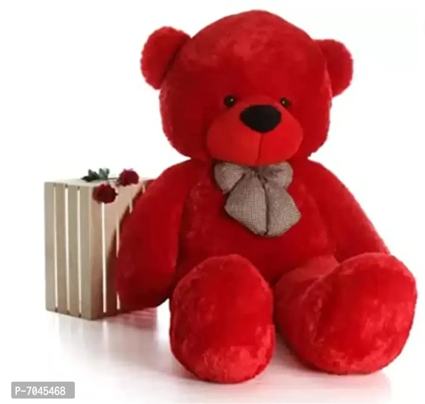 3 Feet Soft and Smooth Teddy Bear Red Color ( 90-cm ) - 6 Month Plus
