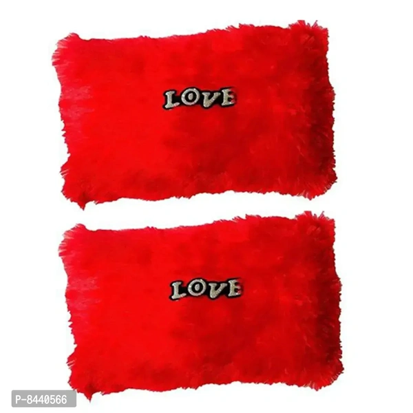 Love Red Stuffed Cushion | For New Born Baby, Small Kids, Boys, Girls, Valentines Day, Girl friend, Boy friend | Best Can be used for Home D&eacute;cor - Pack of 2