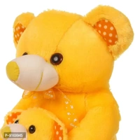 Mother with Baby Teddy Bear Soft/Stuff Toy for lovely kids (Yellow) - 35 cm