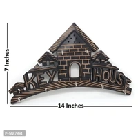 Wooden Wall Hanging Key Holder Home Shaped Key house written