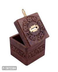 Premium Quality Wooden Money/Coin/Piggy Bank cum multiutilty box for Kids/Adults/House Wife/Grand Parents - 4 Inch