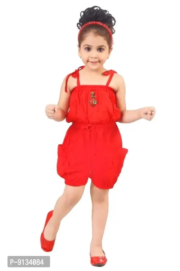 Girls Cotton Blend Jumpsuit - 12-18 Months