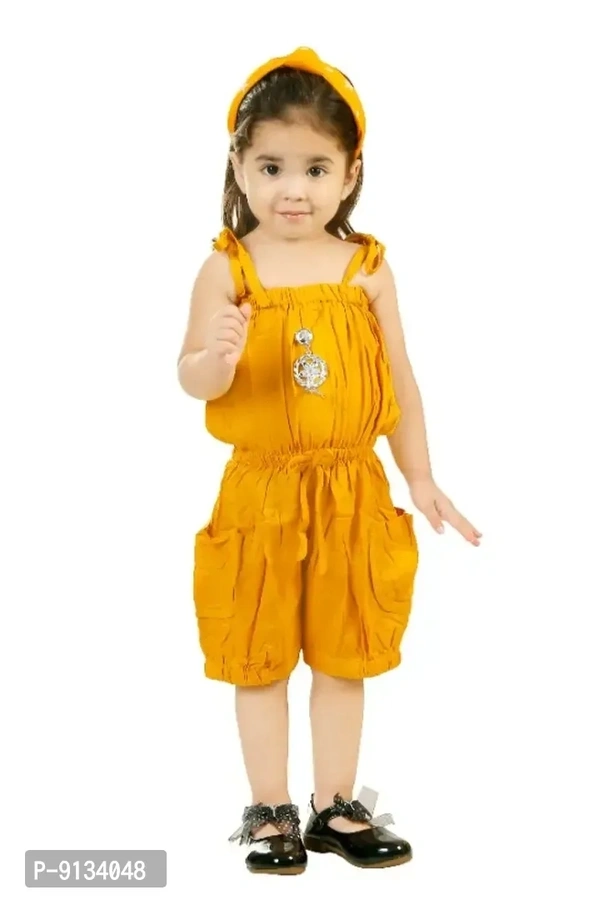 Girls Cotton Blend Jumpsuit - 2-3 Years