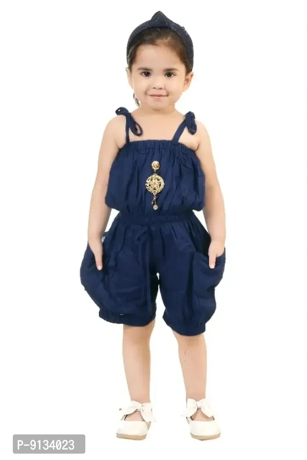 Girls Cotton Blend Jumpsuit - 1-2 Years