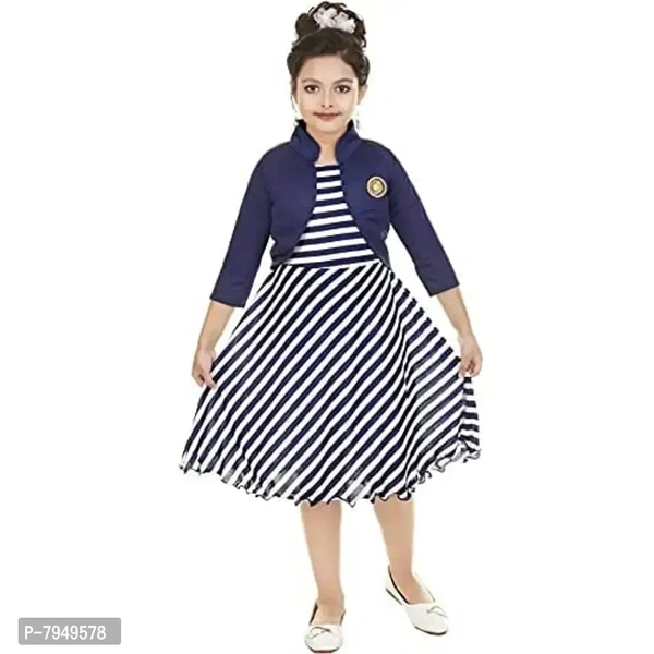 Fariha Fashions Girl's A-Line Knee Length Dress. - 6-7 Years