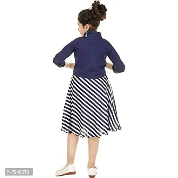 Fariha Fashions Girl's A-Line Knee Length Dress. - 6-7 Years