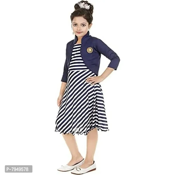 Fariha Fashions Girl's A-Line Knee Length Dress. - 8-9 Years