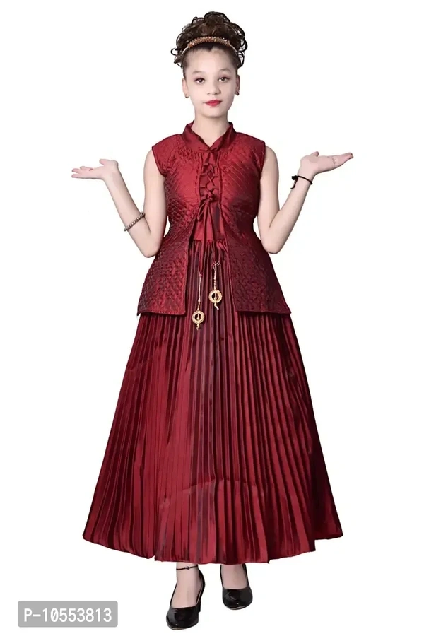 Stylish Girls Silk Blend Grown Dress - 8-9 Years