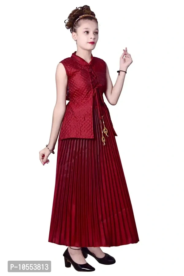 Stylish Girls Silk Blend Grown Dress - 9-10 Years
