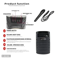 Ws-04 Bluetooth Speaker Thunder High Bass Power Bluetooth with Karaoke Mic