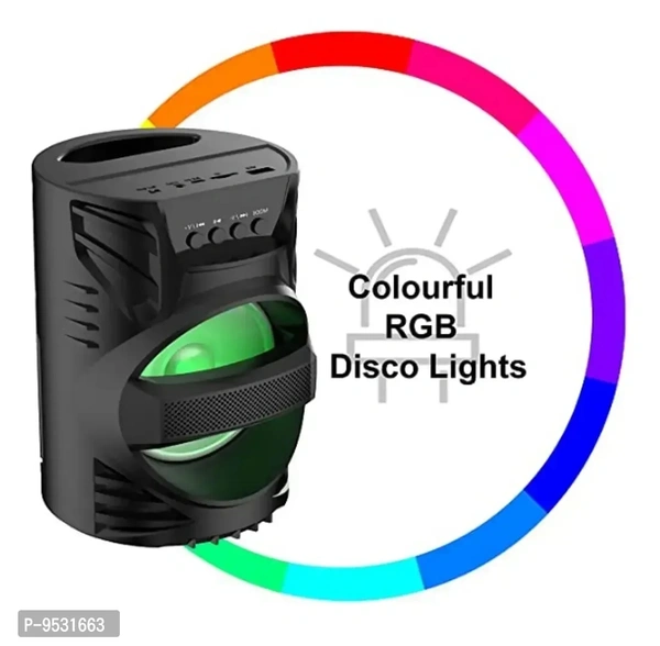 Ws-04 Bluetooth Speaker Thunder High Bass Power Bluetooth with Karaoke Mic