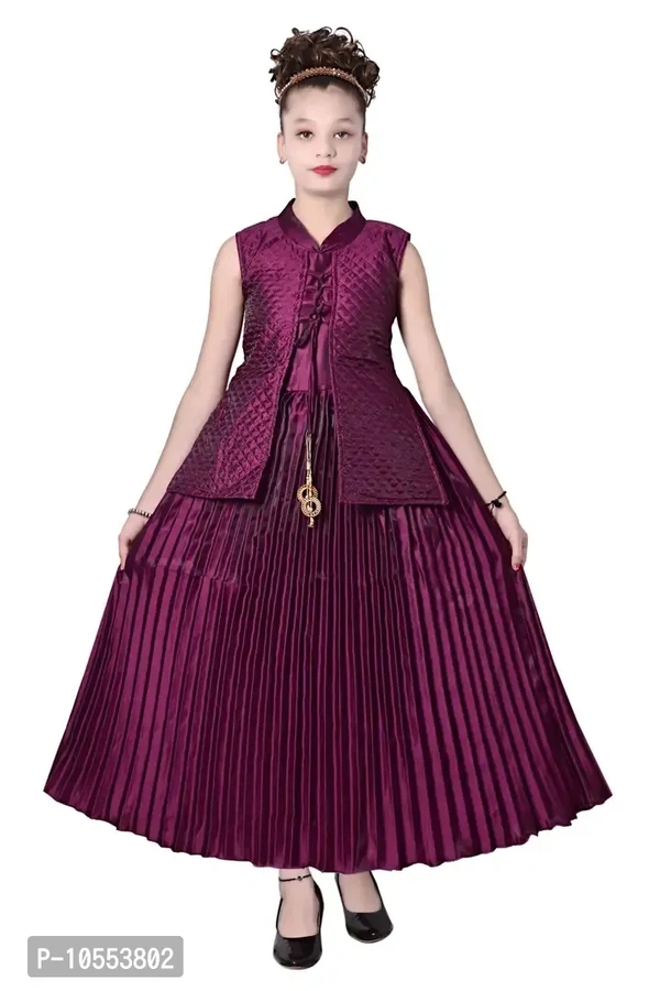 Stylish Girls Silk Blend Grown Dress - 4-5 Years
