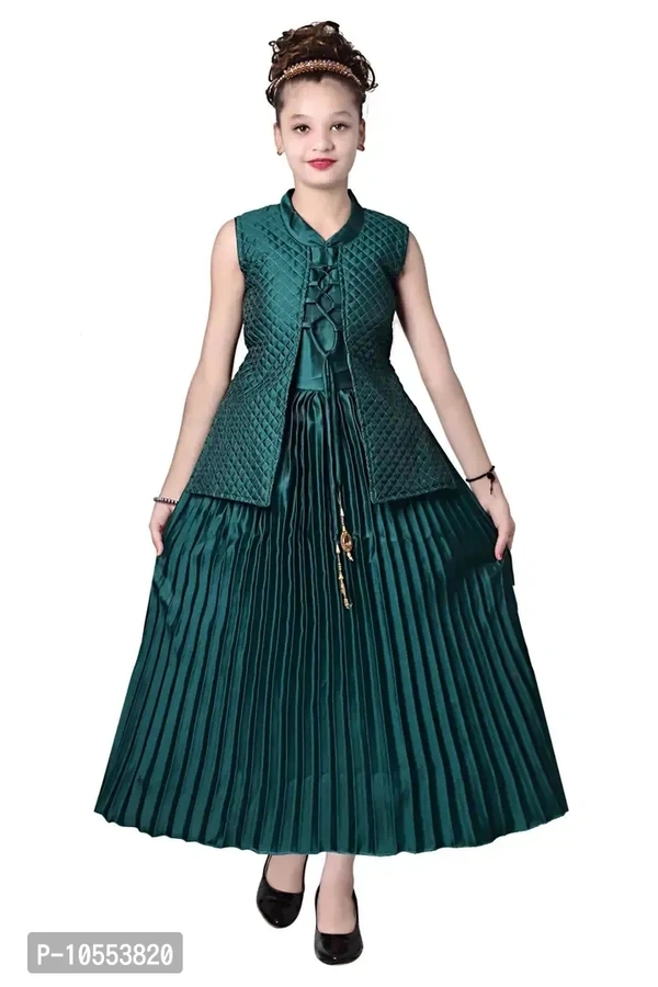 Stylish Girls Silk Blend Grown Dress - 4-5 Years