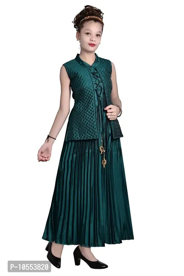 Stylish Girls Silk Blend Grown Dress - 4-5 Years