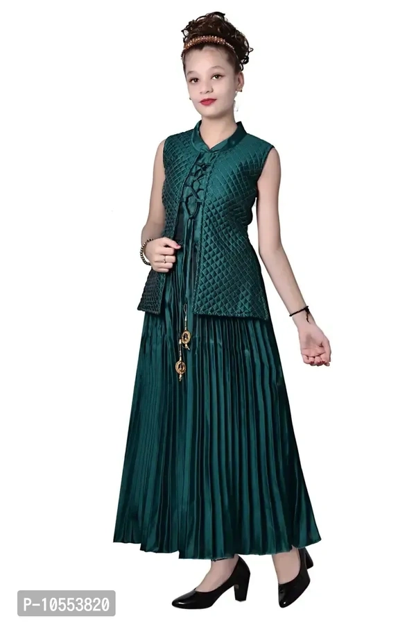 Stylish Girls Silk Blend Grown Dress - 4-5 Years