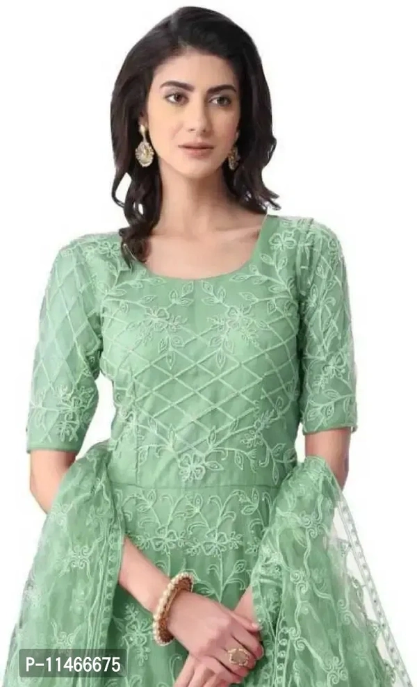 Stylish Fancy Net Anarkali Ethnic Gowns For Women