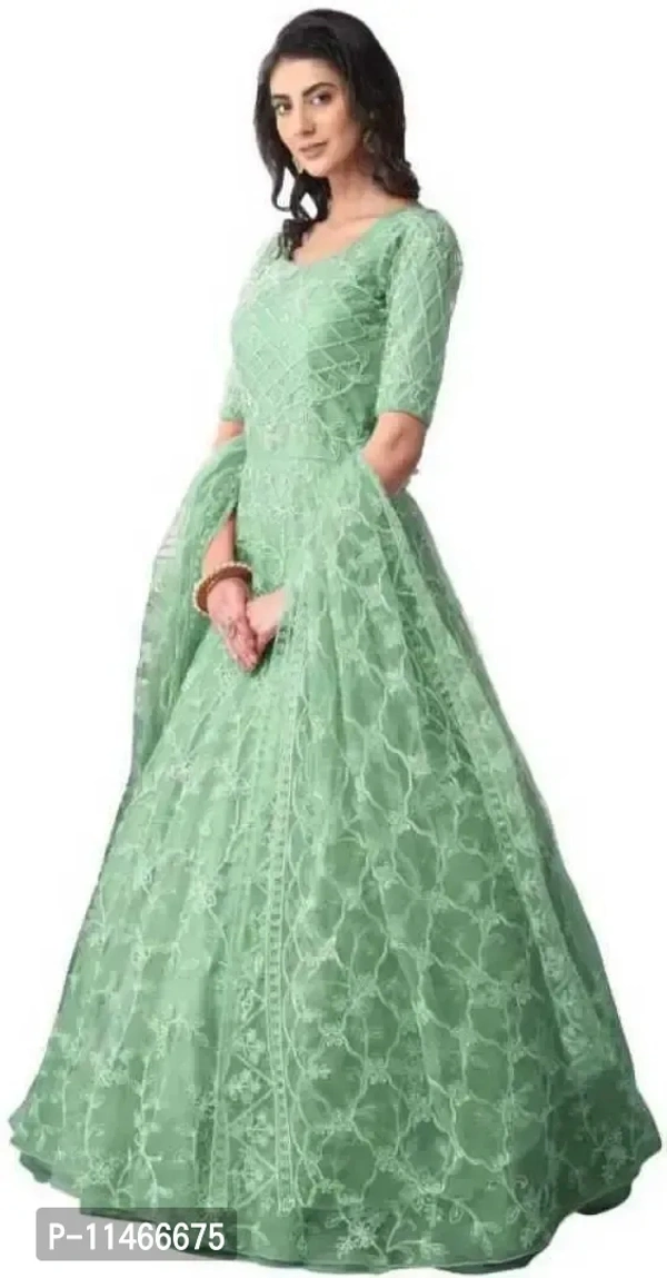 Stylish Fancy Net Anarkali Ethnic Gowns For Women