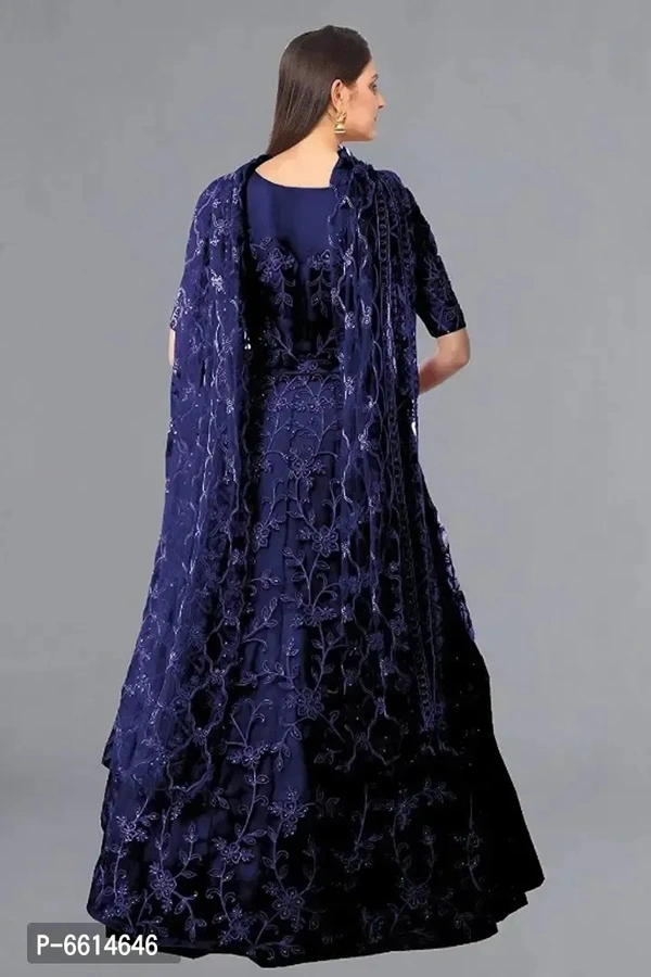 Fabulous Net Embroidered Gown With Dupatta For Women
