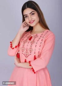 Trendy Rayon Pom Pom Gown - S