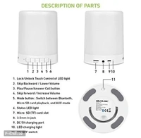 Portable Wireless Multimedia Mobile/Tablet Speaker Touch Lamp With Colorful Lights With Rich Bass Sound 3 W Bluetooth Speaker (Multicolor, 2.1 Channel)