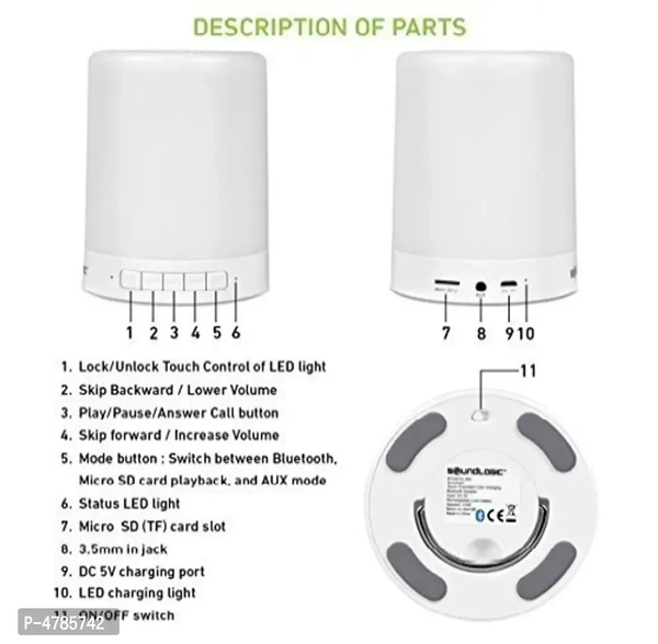 Lamp Speaker 20 W Bluetooth Speaker (White, Mono Channel)