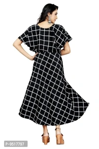 Fancy Crepe Printed Gown Black - L