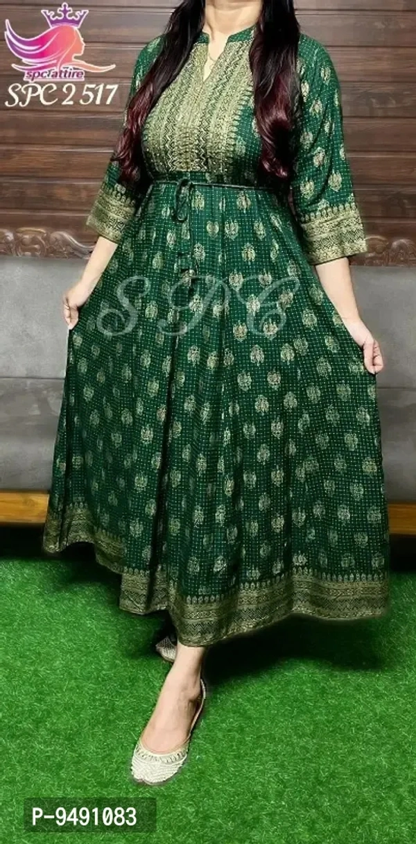 Fashionable Rayon Printed Gown For Women.  - 2xl