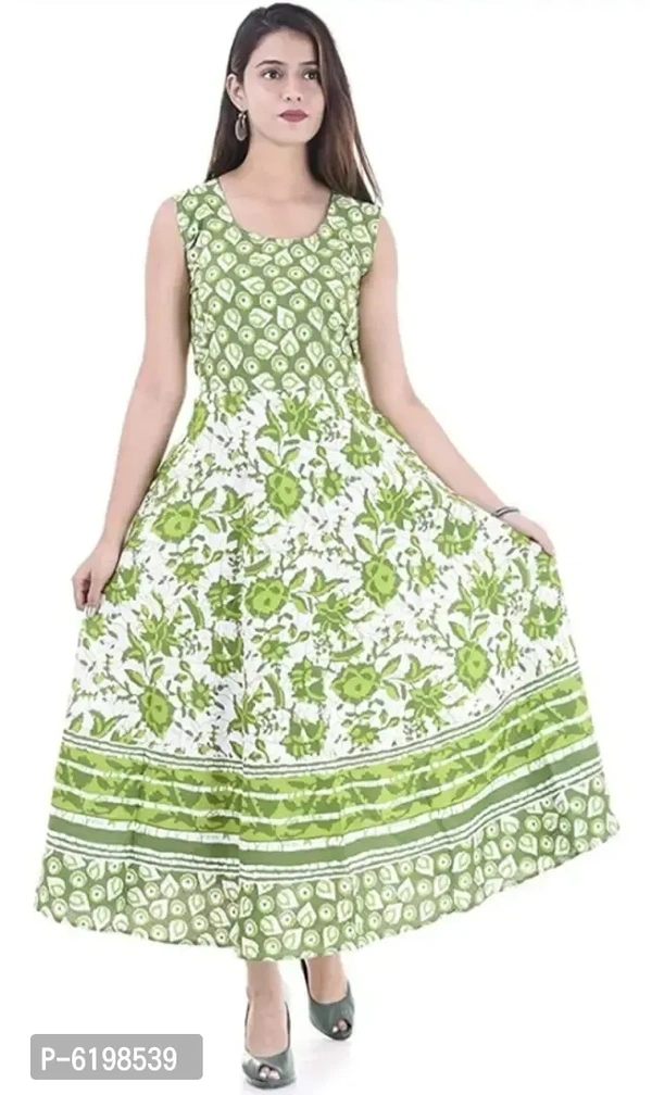 Multicoloured Cotton Stitched Ethnic Gown - M
