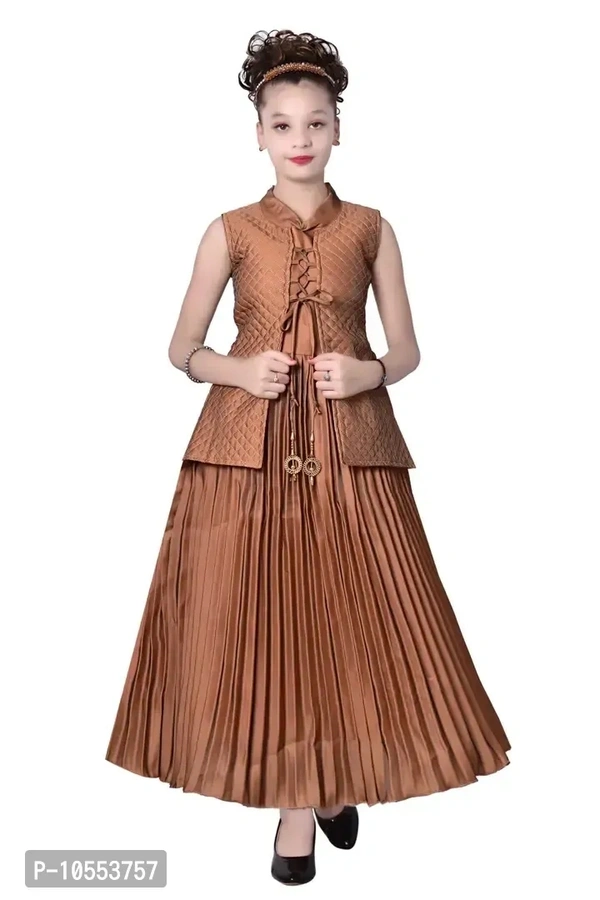 Stylish Girls Silk Blend Grown Dress - 6-7 Years