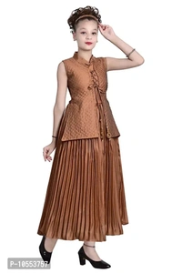 Stylish Girls Silk Blend Grown Dress - 6-7 Years