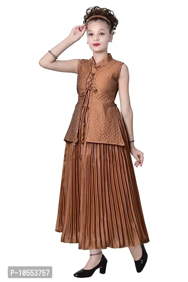 Stylish Girls Silk Blend Grown Dress - 6-7 Years