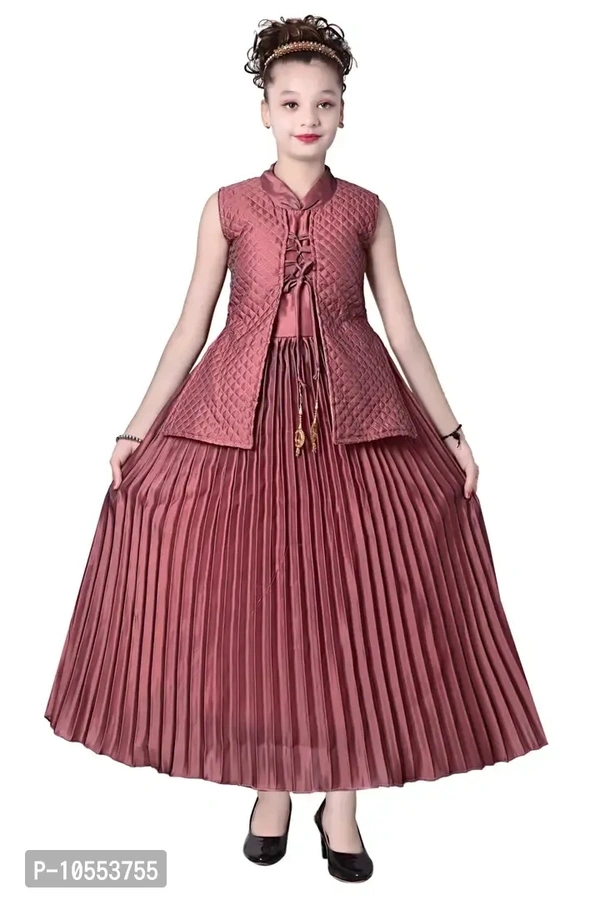 Stylish Girls Silk Blend Grown Dress - 6-7 Years