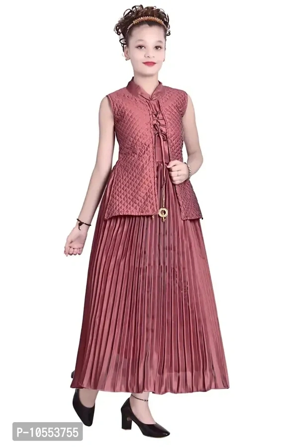 Stylish Girls Silk Blend Grown Dress - 6-7 Years