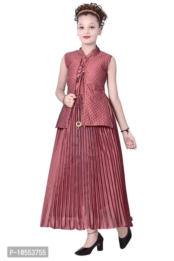 Stylish Girls Silk Blend Grown Dress - 6-7 Years